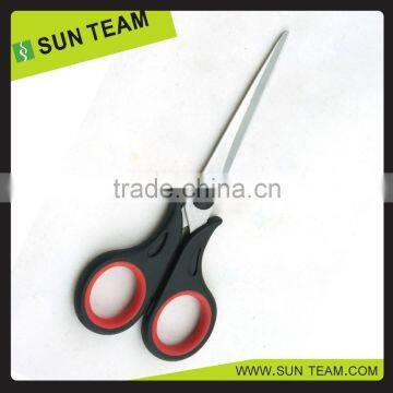 SC210A colorful multi blade scissors with red handle 6"