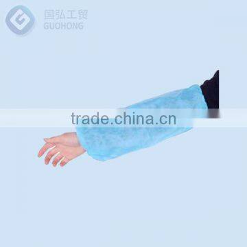 Disposable nonwoven sleeve cover with elastic both sides