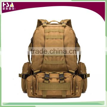 Waterproof nylon outdoor multi-function removable backpack high quality hiking military backpack