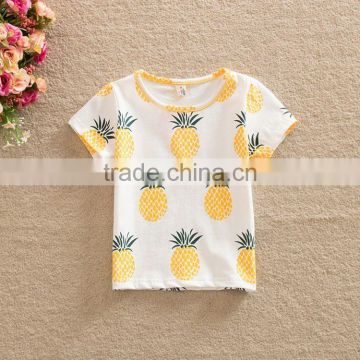 Latest Pineapple Pattern Baby Tops