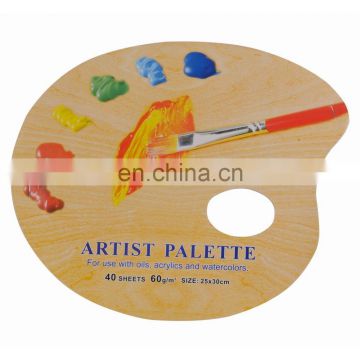 60gsm 40sheets staple bound coloured cover 10x12" Paper palette artist oil colors paper palette