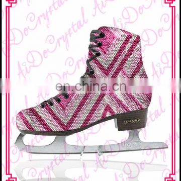 Aidocrystal fashion gradation pattern figure traditional ice hockey skates shoes
