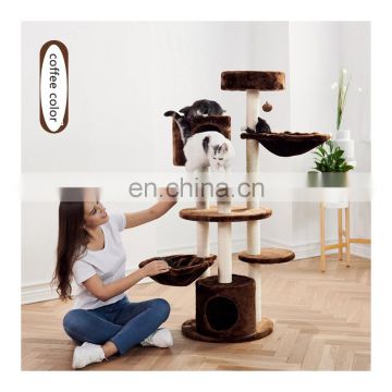 Multiple colors easy assembly cat climbing frame tower cat tree house