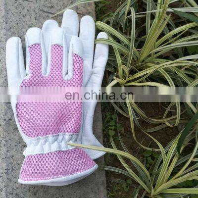 HANDLANDY Goatskin Leather Work Gloves for Ladies Garden Gloves Women HDD5040H