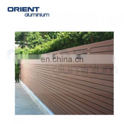 Customized high quality black color used fence, slat size 65*16mm used fencing