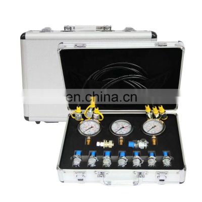 Hydraulic Pressure Test Coupling Kit with Pressure gauges Set Test Hose for most Excavator Construction Machinery
