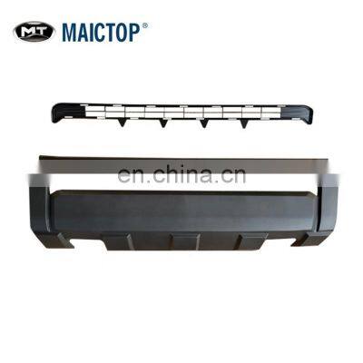 MAICTOP Black front bumper with fog lamp cover Chrome color Plastic for tundra