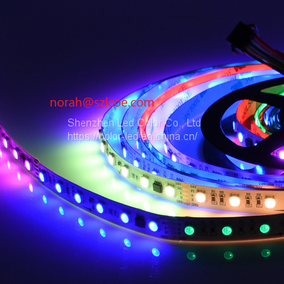 DMX512 Full color Digital RGB 512 60leds Flexible LED Strip 12V 24V Addressable RGB Flex dmx512 LED Strip