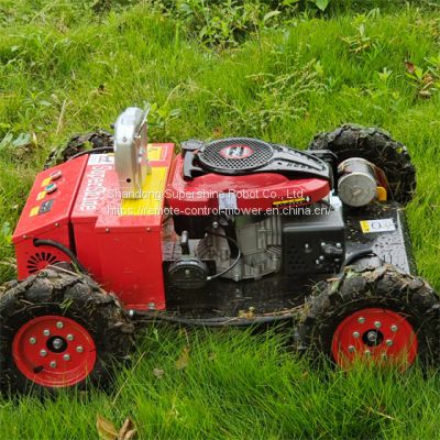 remote controlled lawn mower, China slope mower remote control price, remote control mower for slopes for sale
