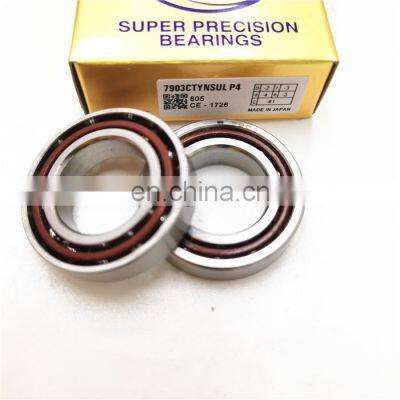17x30x7 P4 super precision Japan quality angular contact ball bearing 7903 71903 7903CTYNSULP4 bearing