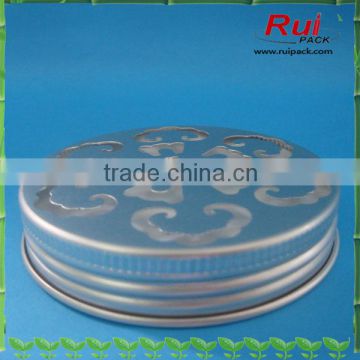 D67.5*13MM hollow aluminum cap/ oxidated color aluminum screw cap/50ML PET bottle with aluminum cap