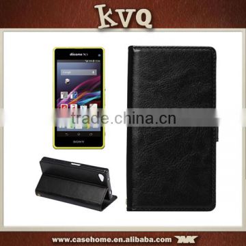 Ultra Thin Stand Flip Leather Case for Sony Xperia Z5 Compact