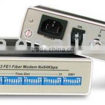 Single FE1 (N*64K) optic fiber modem