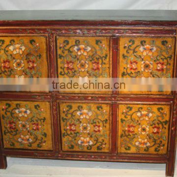 Reproduction vintage chinese classical antique Tibetan cabinet