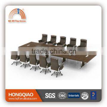 DT-08-1 MDF meeting table for 12 persons stainless steel frame for 6M conference tables for sale                        
                                                Quality Choice