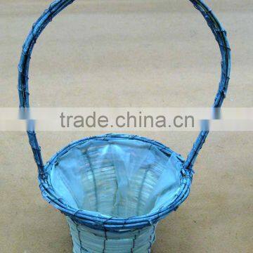 Rattan Handle Flower Basket