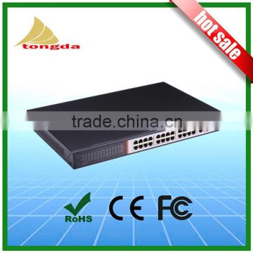 Atongda 10/100/1000Mbps 24 port 1000M Fiber POE Switch 2 SFP combo PoE switch