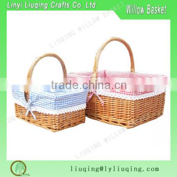 willow fruit basket with liner willow gifts for new born baby