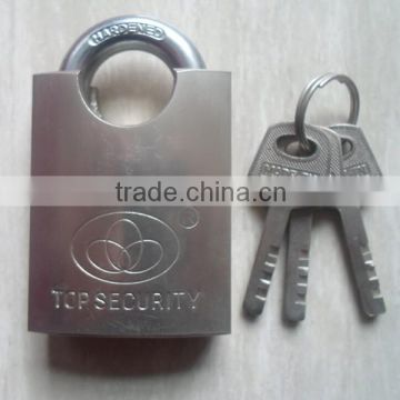 unique shape shackle protected padlock