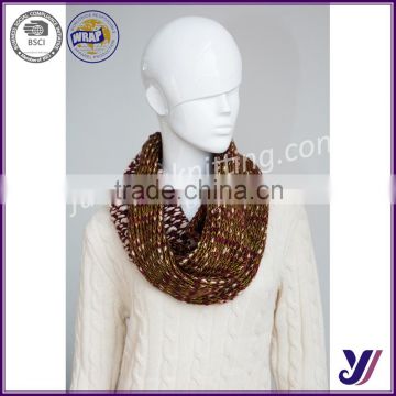 soft feel knitted scarf 100% acrylic hand knit scarf patterns collar infinity knit pashmina scarf (Accept the design draft)