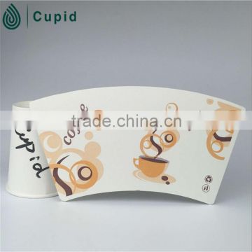 Paper Cups Fan Coated PE / Printed and Cutted Paper Cup Fan