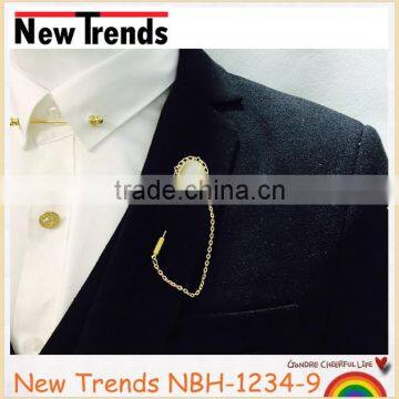 High quality oval opal suits collar lapel pin for men