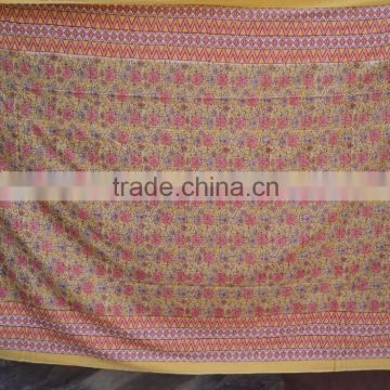 Indian jaipur handmade cotton voile soft fabric printed quilts/ bed-cover/bed-sheets/quilt/throw