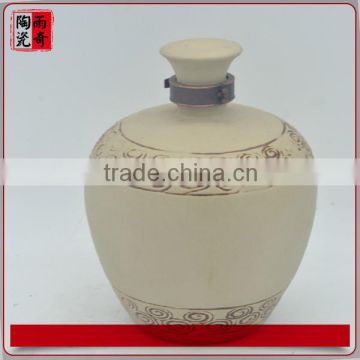 chinese beige hot fired strong porcelain bottle pot