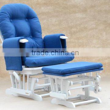 Recliner Glider Chair with Ottoman in Espresso