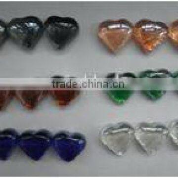 Transparent Heart Shaped Glass Mosaic for Craft and Home Decoration