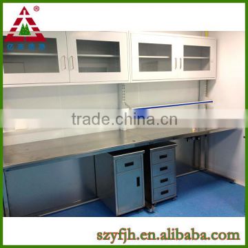 Biology Wood Wall Bench with Frame Laboratory Furniture