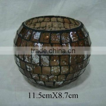 mosaic glass candle holders