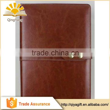Agenda 2017 Leather notebook Promotion Gift Notebook PU Diary With Lock