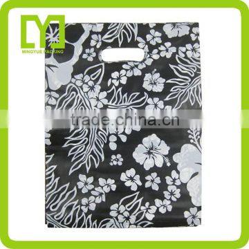 YiWu Factory OEM Service 100% new virgin material custom die cut shopping plastic bag with handles