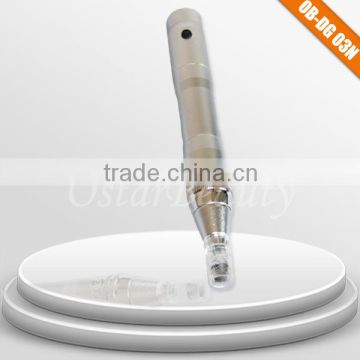 (ISO13485/CE proof) rechargeable electric skin derma pen with 1/3/7/9/12/36 needle cartridges OB-DG 03N
