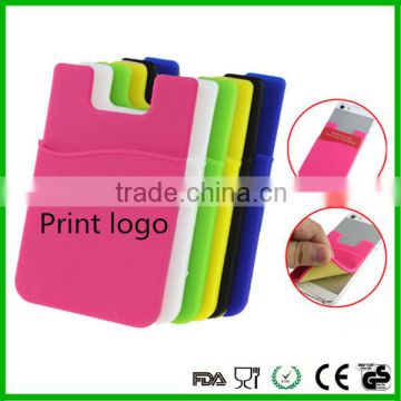 Sticker Silicone Smart Wallet,wallet for Mobile Phone Silicone Card Holder