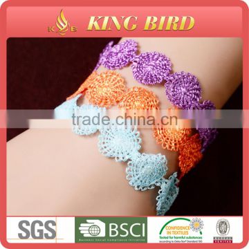100 polyester lace fabric cool bracelets for teen