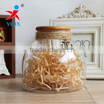 WHOLESALE CLEAR BOROSILICATE GLASS DECO JAR WITH LID