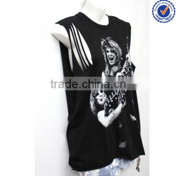 Breathable muscle tee for muscle tees women in China
