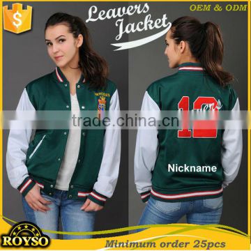 Custom Made Your Own Kurti Patterns of Women's Autumn Winter Varsity Letterman College Bomber Jackets and Coats for Girls Jacket