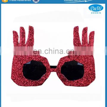 Funny Finger Shape Glitter Party Sunglasses