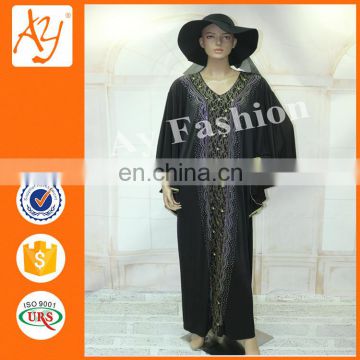 arab design muslim dresses kaftan flower pritn butterfly sleeve style abaya