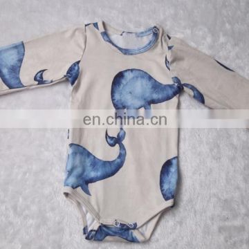 Wholesale Newborn Baby Long Sleeve Cotton Animal Printed Baby Clothing Romper