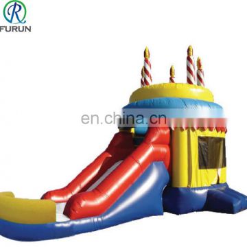 Giant birthday cake happy party inflatable bouncy castle for person birthday festival gift