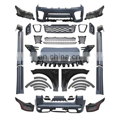 For RANGE ROVER SPORT L494 2014 2015 2016 2017 modified 2018 SVR model body kit with front bumper headlight taillight fender