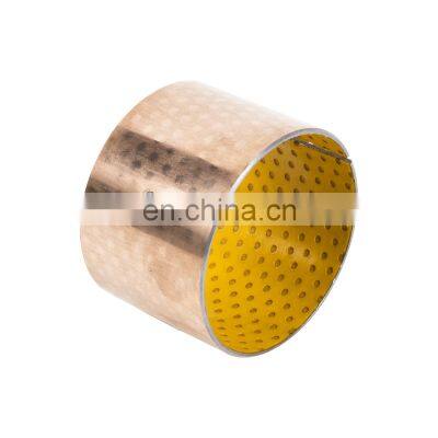 TEHCO Customized Self-lubricating Multilayer DX Bush Made of Steel Base and Yellow POM DIN1494 Standard Sleeve Vehicle Bushing