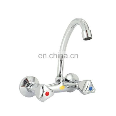 LIRLEE Wall Kitchen Mixers Kitchen Sink Tap 360 Degree Double Handles kitchen faucet water taps