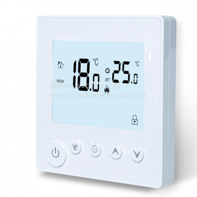 High power 25A electric floor heating temperature controller wall mounted boiler water floor heating temperature controller with linkage