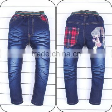 2013 Character Pattern Cheap Kids Jeans Trousers