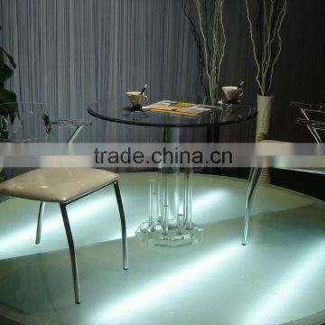 2015 Acrylic round coffee shop table and chairs furniture set